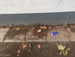 menschliche Fäkalien Yitzhak Rabin Platz in Köln