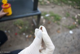 Kanüle aus dem Spritzenautomat Köln