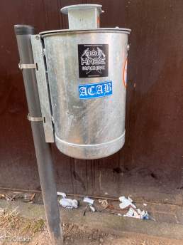 Nicht genutzer Spritzenbehälter | offizieller öffentlicher Drogenkonsum in Köln